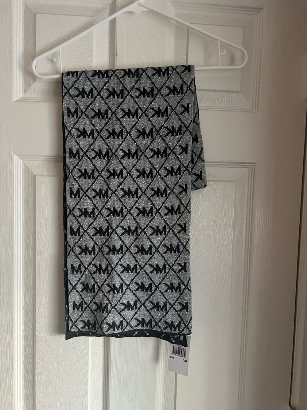 Michael Kors Black & Gray Logo Scarf